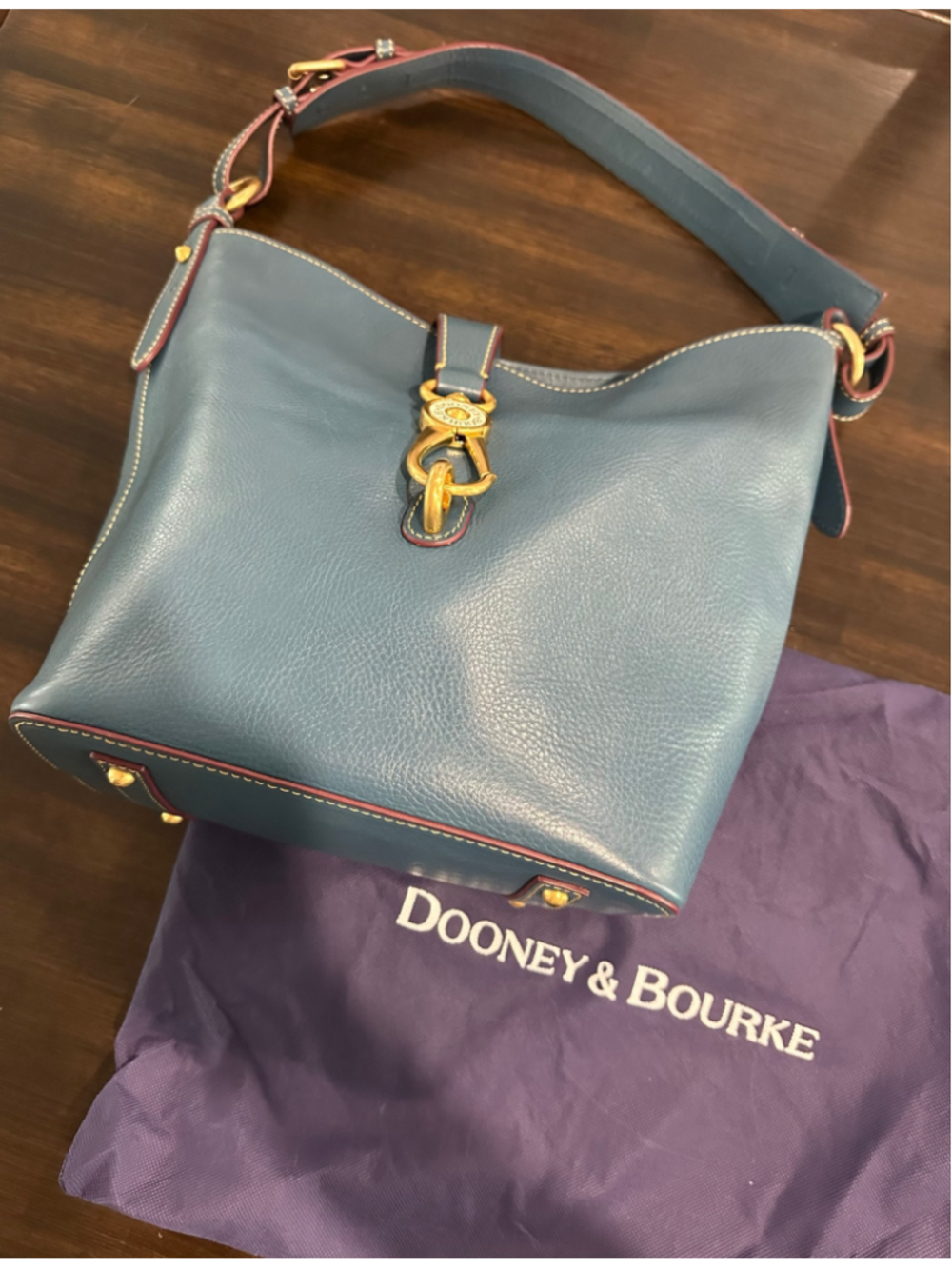 Women's Dooney & Bourke Hobo Bag One Size Blue Gold - Picture 8 of 10